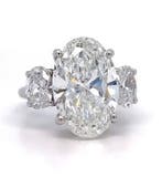 Verlovingsring - 14 karaat Witgoud - 9.81ct. tw. Diamant, Sieraden, Tassen en Uiterlijk, Antieke sieraden
