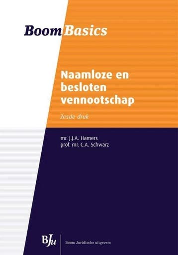 9789089749673 Boom basics - Naamloze en besloten vennoots..., Verzenden, Zo goed als nieuw, J.J.A. Hamers