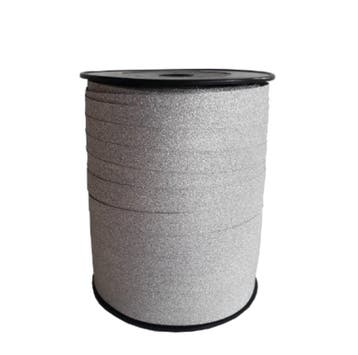 5m Glitter zilver sierlint - krullint - cadeau versiering, Ophalen of Verzenden, Nieuw