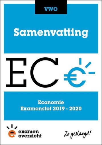 ExamenOverzicht   Samenvatting Economie VWO 9789492981363, Zo goed als nieuw