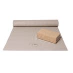 Basispakket yogamat en blok - taupe, Sport en Fitness, Overige Sport en Fitness, Verzenden, Nieuw