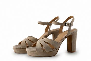 Manfield Sandalen in maat 40 Beige, Verzenden, Beige, Sandalen of Muiltjes, Zo goed als nieuw