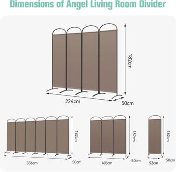 2dekans | Angel Living Kamerscherm - 4 Panelen - 224 x 182, Ophalen of Verzenden, Zo goed als nieuw