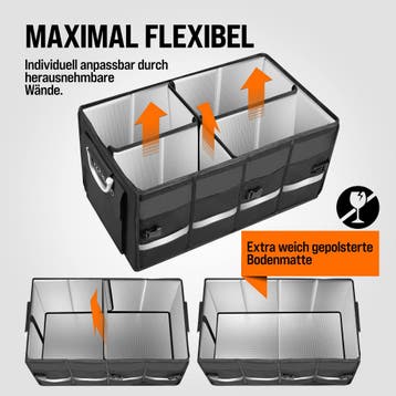 Kofferbak Organizer Zwart 60x35x30cm Geïsoleerd (Auto-Fiets, Verzenden, Nieuw