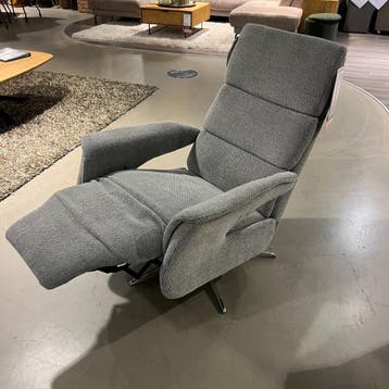 Initio Relaxfauteuil Medium Stof Silent Lightgrey - Pronto, Nieuw, 75 tot 100 cm, Ophalen of Verzenden, Modern
