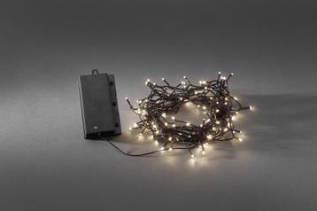 Konstsmide - LED snoer micro op batt timer 240x - warmwit, Verzenden, Nieuw
