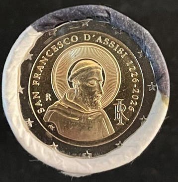 Italië. 2 Euro 2026 Franciscus (25 coins) in rol (Zonder