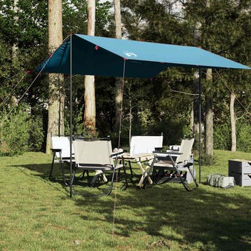 vidaXL Kampeerluifel waterdicht 300x294 cm blauw, Verzenden, Nieuw, Tot en met 2