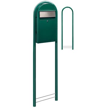 Bobi Grande S (slim) wandbrievenbus staal - donkergroen, Verzenden, Nieuw