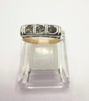 Cocktailring - 14 karaat Geel goud - 0.80ct. tw. Diamant