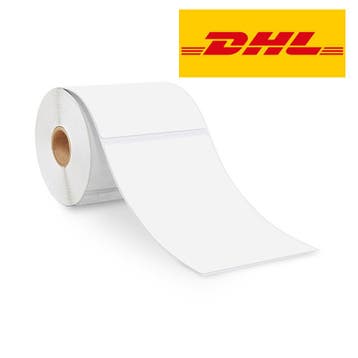12x - DHL Thermische Verzendetiketten 102x150x25mm - 300 la