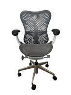 Herman Miller Mirra 2 Grey White -  Tot wel 50% Goedkoper, Verzenden, Wit, Zo goed als nieuw, Bureaustoel