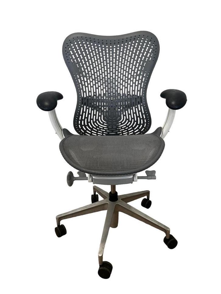 Herman Miller Mirra 2 Grey White -  Tot wel 50% Goedkoper, Huis en Inrichting, Bureaustoelen, Bureaustoel, Wit, Zo goed als nieuw
