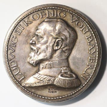 Duitsland. Silver Medallic Box Taler or Schraubtaler 1914 -