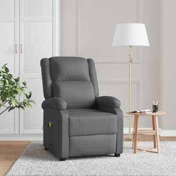 vidaXL Massagestoel kunstleer antracietkleurig, Verzenden, Nieuw