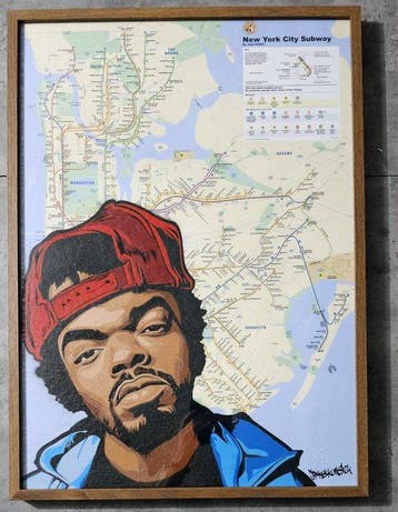Jinks Kunst - METHOD MAN (WU TANG CLAN) - NYC Subway Map
