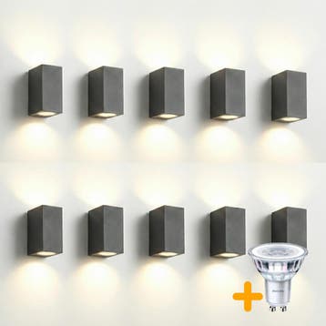 10 Stuks | Wandlamp / muurlamp / buitenlamp | Incl. 20x, Ophalen of Verzenden, Nieuw