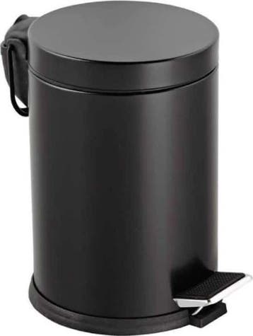 V-Part Pedaalemmer 3 liter - Steel - zwart - Prullenbak, Ophalen of Verzenden, Nieuw