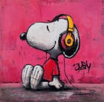 ERIC BRUMETTE - PINK SNOOPY SAVED MY LIFE - Toile L, Antiek en Kunst