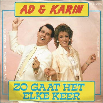 vinyl single 7 inch - Ad &amp; Karin - Zo Gaat Het Elke Keer, Verzenden, Zo goed als nieuw, 7 inch, Pop