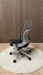 Refurbished Steelcase Leap V2 Platinum, Verzenden, Zwart, Zo goed als nieuw, Bureaustoel