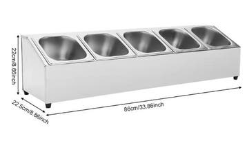 RVS Kruidenrek met 5 Bakjes – Inclusief Deksel en Standaard, Verzenden, Nieuw