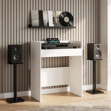 vidaXL DJ Tafel Wit 82 x 45 x 102 cm Bewerkt hout, Muziek en Instrumenten, Verzenden, Nieuw