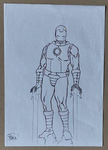 Dellac - 1 Original drawing - Iron Man - 2016, Nieuw