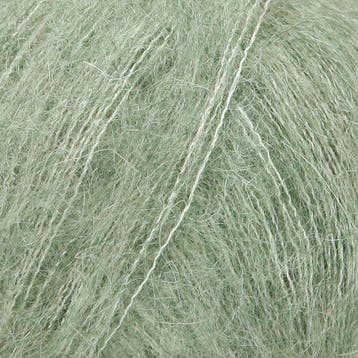 DROPS Kid-Silk Uni Colour - 34 saliegroen - Mohair Garen, Ophalen of Verzenden, Nieuw