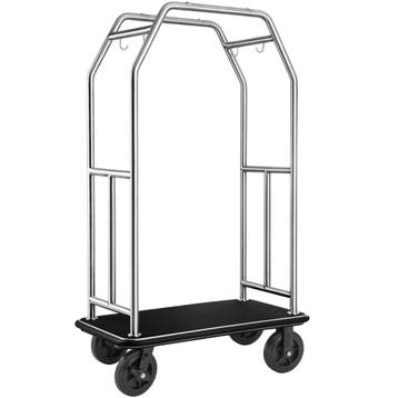 Bagagetrolley | TRAVELLER | RVS | Zwart | Wielen (Geremd) |, Verzenden, Nieuw in verpakking