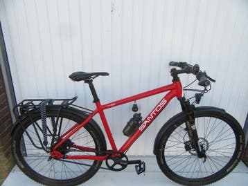 Nw. Santos 4.29 , Rohloff, riem, met rockshock vering 6606, Ophalen, 28 inch, Vering, 10 tot 15 versnellingen