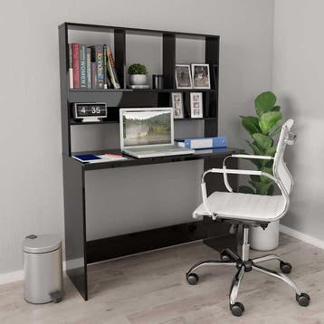 vidaXL Bureau met schappen 110x45x157 cm bewerkt hout, Verzenden, Nieuw