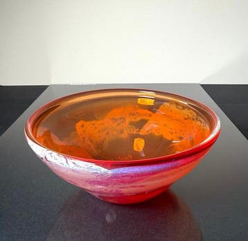 Maxence Parot - Vaas - Unieke snit, kleuren - Glas