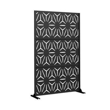 Scheidingswand Kilsturd privacyscherm 180x120x40 cm zwart ca, Tuin en Terras, Verzenden, Nieuw