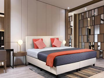 Boxspringcombinatie 180/200, M-Ray, Valencia, Beige, Nieuw