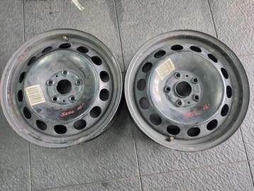 5x112 vw stalen velgen 2 x 16 inch, Ophalen of Verzenden, Gebruikt, 16 inch, Velg(en)