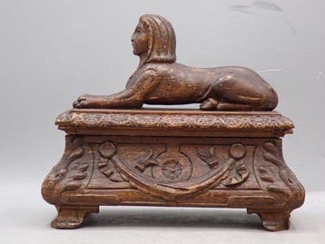 Doos - Hout - Met Sphinx, Antiek en Kunst