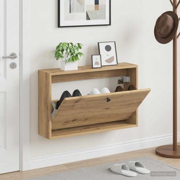 vidaXL Wandgemonteerde Schoenkast BREDA 71 x 17 x 43 cm, Verzenden, Nieuw