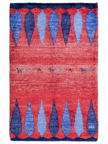 Gabbeh - Vloerkleed - 89 cm - 63 cm - Met de hand geknoopt, Nieuw