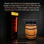GRATIS tontafel? Koop een BlackLine bierkoelkast, Witgoed en Apparatuur, Koelkasten en IJskasten, 200 liter of meer, Nieuw, Zonder vriesvak