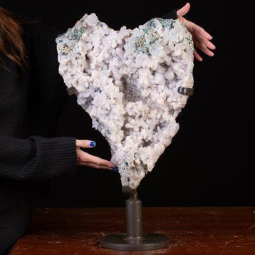 Detail van Flower Amethystplaat op draaibare voetstuk. -, Verzamelen