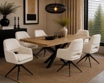 Eetkamerstoelen | Teddy | Velvet | Lederlook | Draaibaar, Huis en Inrichting, Stoelen, Ophalen of Verzenden, Nieuw, Overige kleuren
