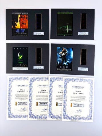 Alien Franchise – Rare Set of 3 Mounted 35mm Film Cells –, Nieuw