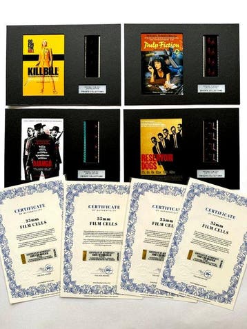 Quentin Tarantino – Rare Set of 4 Mounted 35mm Film Cells –, Verzamelen, Nieuw