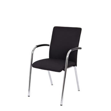 Workliving Vergaderstoel X1 - Comfort Vierpoot Zwart, Verzenden, Nieuw in verpakking