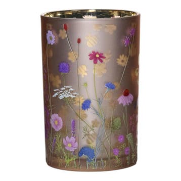 Theelichthouder wilde bloemen hommel large 18cm, Verzenden, Nieuw
