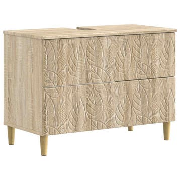 vidaXL Badkamer wastafelkast DELFT Sonoma Eiken 82 x 41 x 59, Verzenden, Nieuw, Wastafelkast