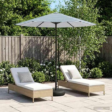 vidaXL Tuinparasol met Basis 230 x 230 cm Polyester, Verzenden, Nieuw, 2 tot 3 meter