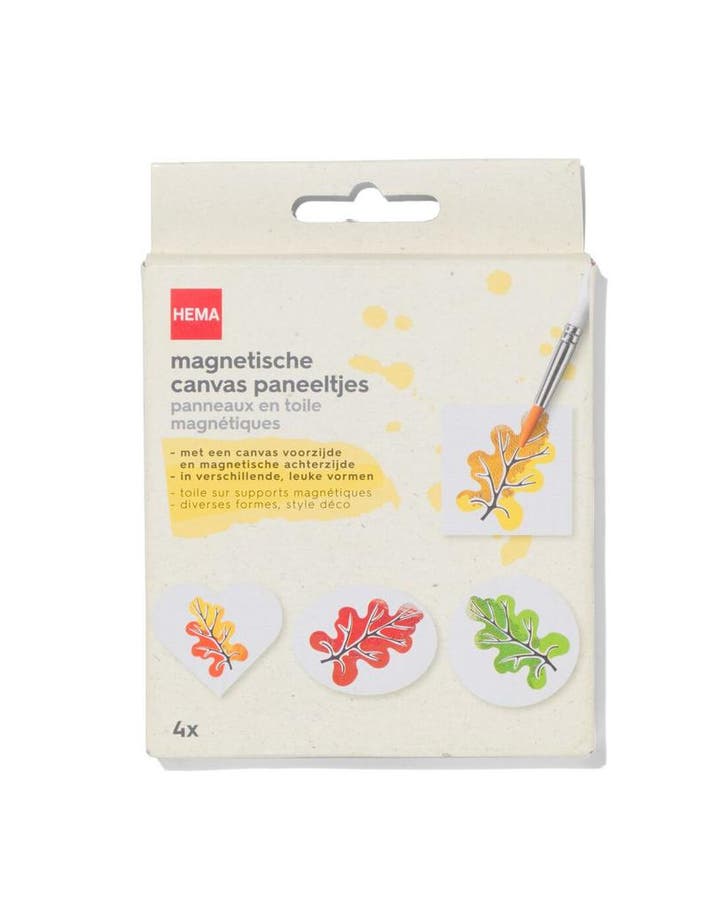 HEMA Magnetische canvas paneeltjes - 4 stuks, Hobby en Vrije tijd, Schilderen, Nieuw, Verzenden