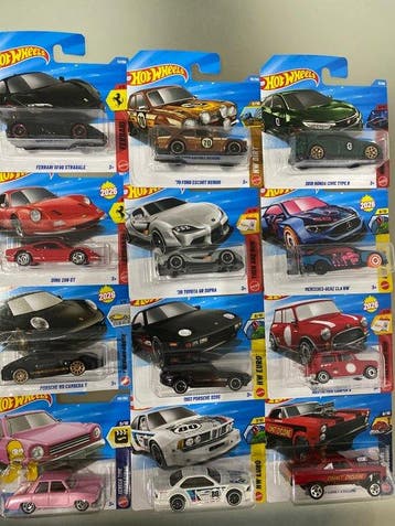 Hot Wheels 1:64 - Model sportwagen (12) - Assortimento Hot, Nieuw
